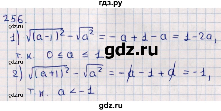 ГДЗ по алгебре 11 класс Мерзляк  Базовый уровень упражнения для повторения курса алгебры - 256, Решебник к учебнику 2021