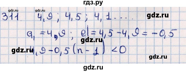 ГДЗ по алгебре 11 класс Мерзляк  Базовый уровень упражнения для повторения курса алгебры - 311, Решебник к учебнику 2021