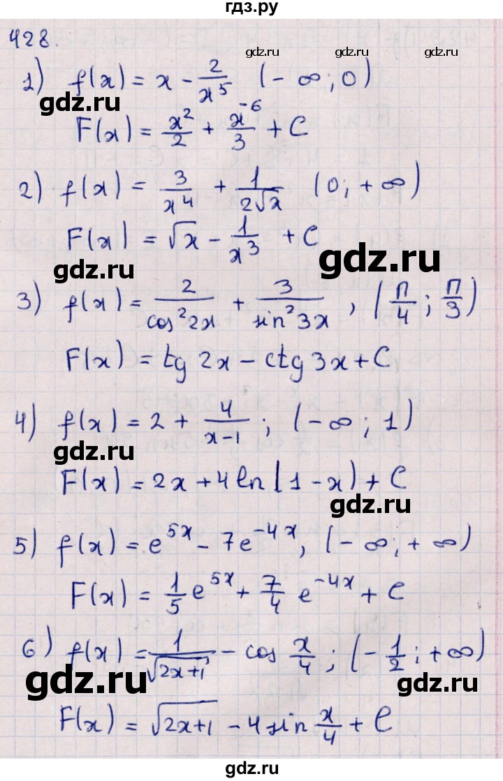ГДЗ по алгебре 11 класс Мерзляк  Базовый уровень упражнения для повторения курса алгебры - 428, Решебник к учебнику 2021