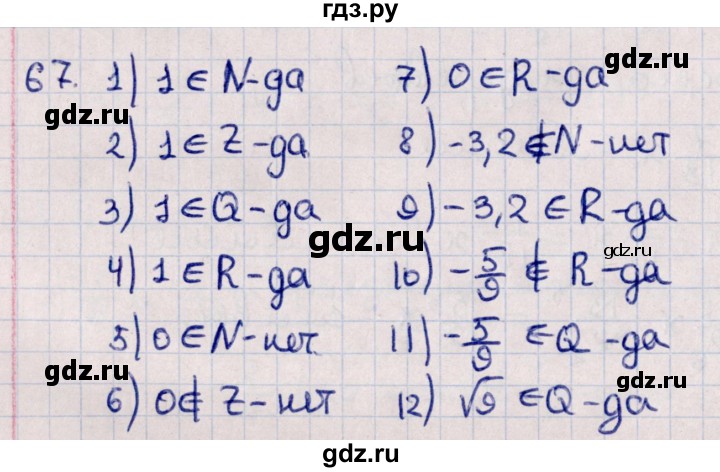 ГДЗ по алгебре 11 класс Мерзляк  Базовый уровень упражнения для повторения курса алгебры - 67, Решебник к учебнику 2021