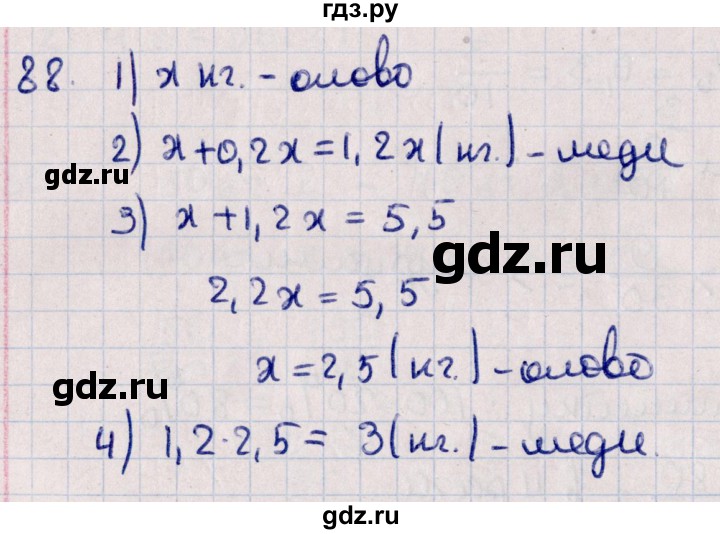 ГДЗ по алгебре 11 класс Мерзляк  Базовый уровень упражнения для повторения курса алгебры - 88, Решебник к учебнику 2021