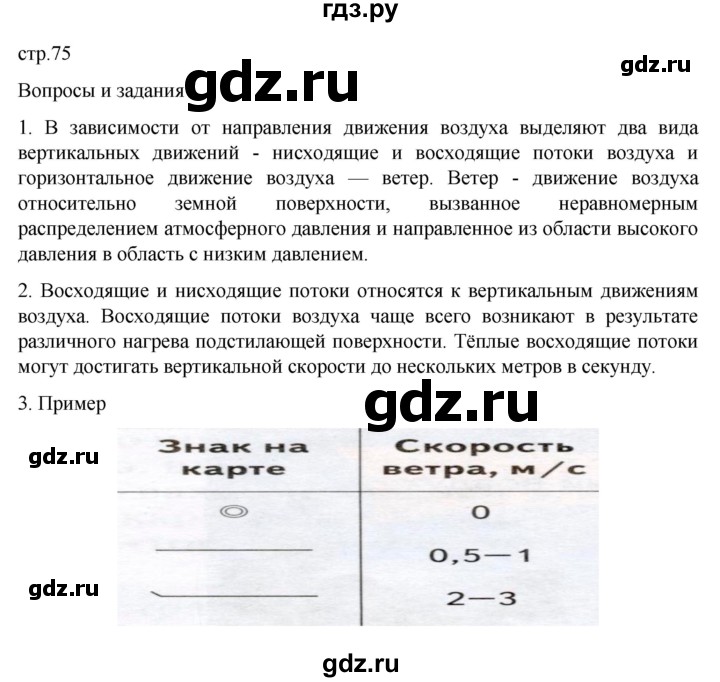 ГДЗ по географии 6 класс Летягин   учебник 2022. страница - 75, Решебник к учебнику 2022
