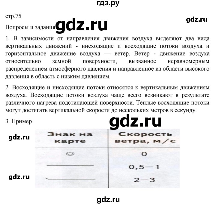 ГДЗ по географии 6 класс Летягин   страница - 75, Решебник 2022