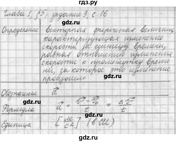 ГДЗ по физике 9 класс Касьянов рабочая тетрадь  страница - 16, Решебник №1