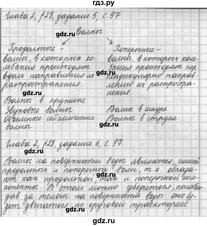 ГДЗ по физике 9 класс Касьянов рабочая тетрадь  страница - 97, Решебник №1