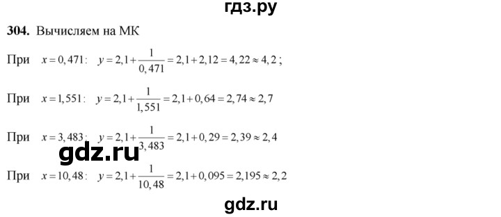 ГДЗ по алгебре 8 класс Колягин   упражнение - 304, Решебник №2
