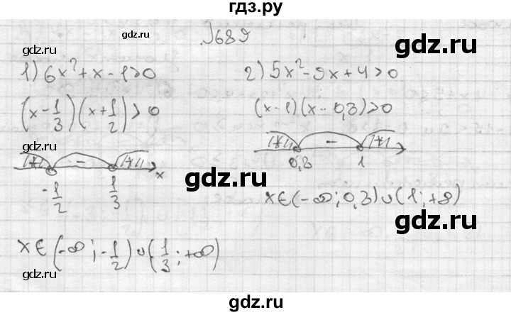 ГДЗ по алгебре 8 класс Колягин   упражнение - 689, Решебник №2