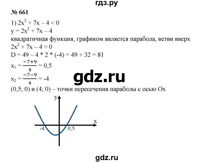 ГДЗ по алгебре 8 класс Колягин   упражнение - 661, Решебник №1