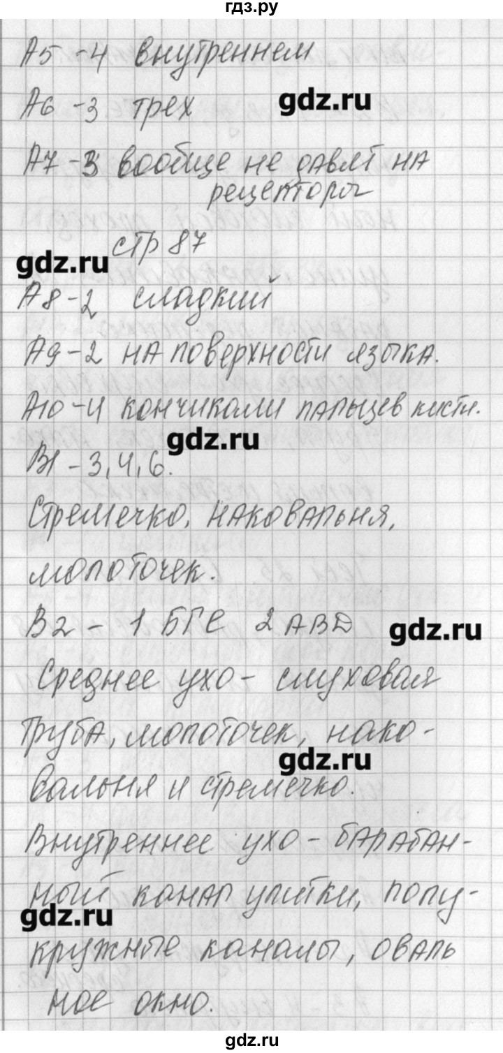 ГДЗ по биологии 8 класс Богданов контрольно-измерительные материалы  тест 25. вариант - 2, Решебник