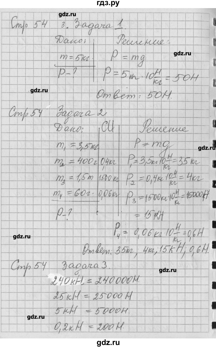 ГДЗ по физике 7 класс Минькова рабочая тетрадь  урок - 24, Решебник №1