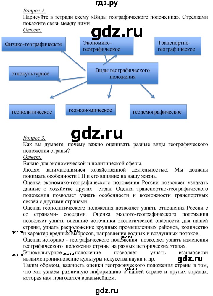 ГДЗ по географии 8 класс Баринова География России  параграф - 3, Решебник №2