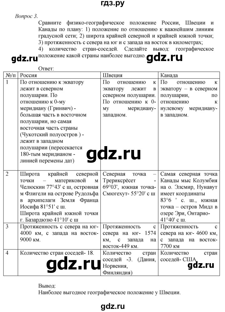 ГДЗ по географии 8 класс Баринова   параграф - 4, Решебник №2