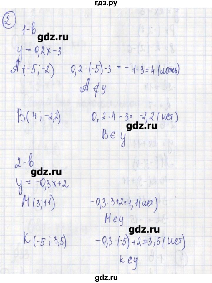 ГДЗ по алгебре 7 класс Ткачева дидактические материалы  контрольная работа / КР-6 - 2, Решебник №1