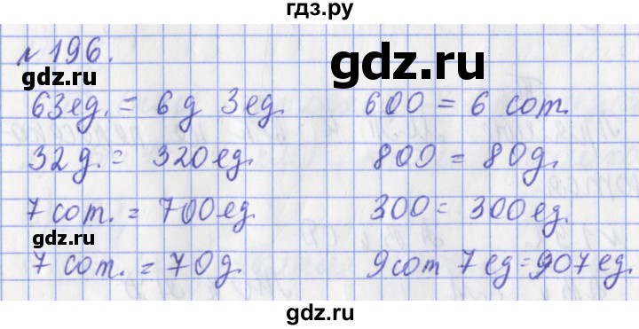 ГДЗ по математике 3 класс Рудницкая рабочая тетрадь  часть 2. упражнение - 196, Решебник №1