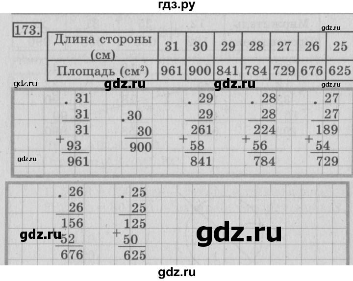 ГДЗ по математике 3 класс Рудницкая рабочая тетрадь  часть 2. упражнение - 173, Решебник №2
