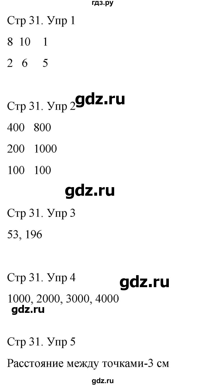 ГДЗ по математике 3 класс Рудницкая рабочая тетрадь  тетрадь №2. страница - 31, Решебник 2024