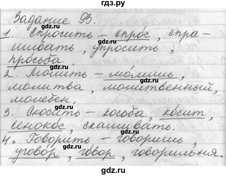 ГДЗ по русскому языку 6 класс Бабайцева рабочая тетрадь Углубленный уровень задание - 93, Решебник