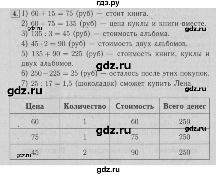 ГДЗ по математике 4 класс Козлова дидактические материалы (Демидова)  текстовые задачи / уроки 27-32 - 4, Решебник №3