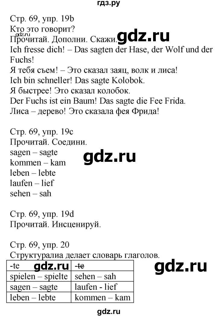 ГДЗ по немецкому языку 4 класс Захарова Wunderkinder plus Углубленный уровень часть 1. страница - 69, Решебник