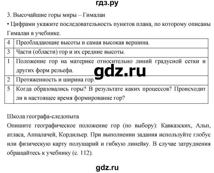 ГДЗ по географии 6 класс Летягин рабочая тетрадь Дневник географа-следопыта  страница - 56, Решебник к дневнику 2017