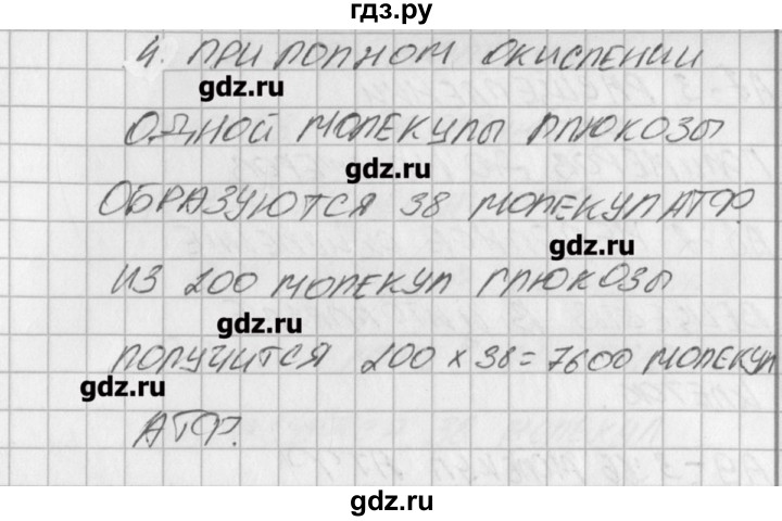 ГДЗ по биологии 10 класс Богданов контрольно-измерительные материалы  тест 5. вариант - 1, Решебник