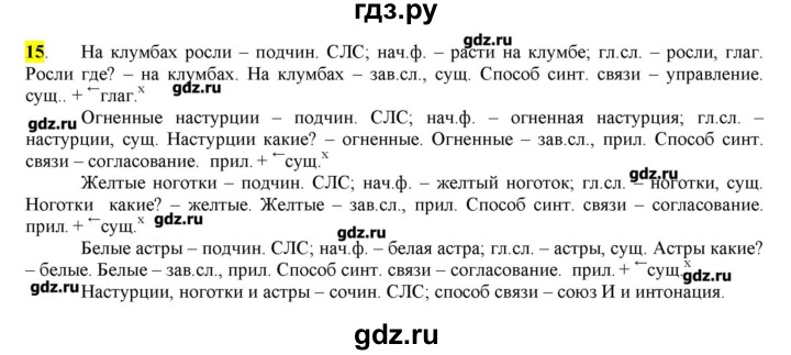 ГДЗ по русскому языку 10‐11 класс Бабайцева  Углубленный уровень упражнение - 15, Решебник