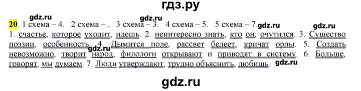 ГДЗ по русскому языку 10‐11 класс Бабайцева  Углубленный уровень упражнение - 20, Решебник