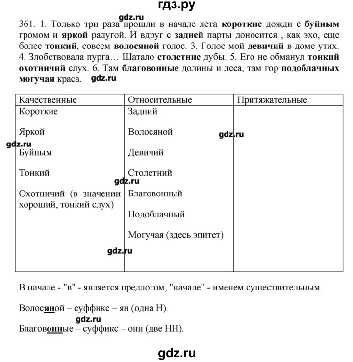 ГДЗ по русскому языку 10‐11 класс Бабайцева  Углубленный уровень упражнение - 361, Решебник