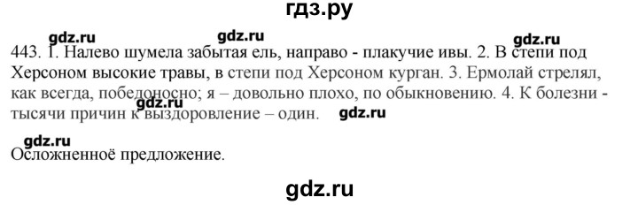 ГДЗ по русскому языку 10‐11 класс Бабайцева  Углубленный уровень упражнение - 443, Решебник