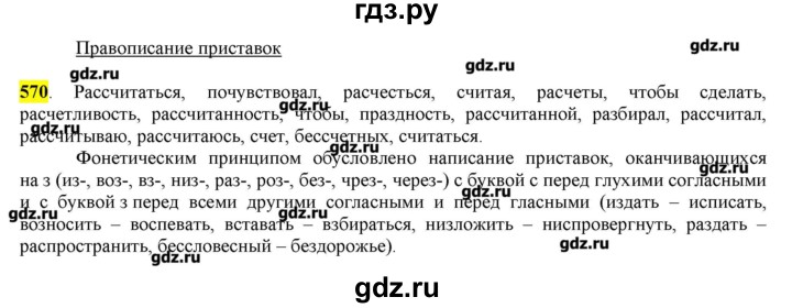 ГДЗ по русскому языку 10‐11 класс Бабайцева  Углубленный уровень упражнение - 570, Решебник