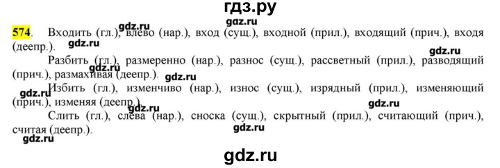 ГДЗ по русскому языку 10‐11 класс Бабайцева  Углубленный уровень упражнение - 574, Решебник