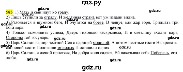 ГДЗ по русскому языку 10‐11 класс Бабайцева  Углубленный уровень упражнение - 583, Решебник