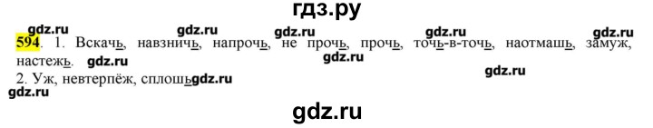 ГДЗ по русскому языку 10‐11 класс Бабайцева  Углубленный уровень упражнение - 594, Решебник