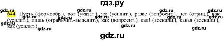 ГДЗ по русскому языку 10‐11 класс Бабайцева  Углубленный уровень упражнение - 644, Решебник
