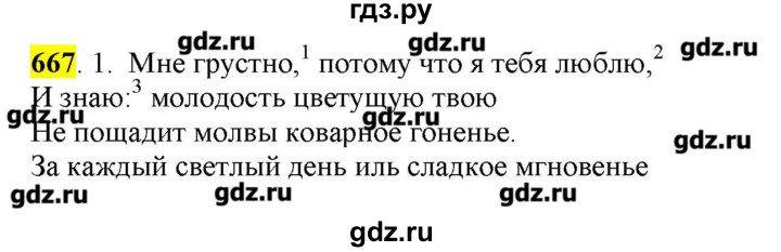 ГДЗ по русскому языку 10‐11 класс Бабайцева  Углубленный уровень упражнение - 667, Решебник