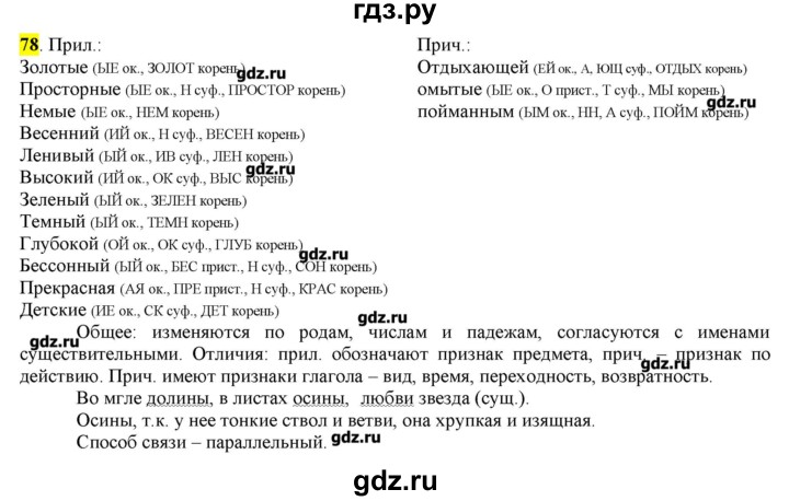 ГДЗ по русскому языку 10‐11 класс Бабайцева  Углубленный уровень упражнение - 78, Решебник