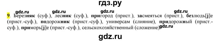ГДЗ по русскому языку 10‐11 класс Бабайцева  Углубленный уровень упражнение - 9, Решебник