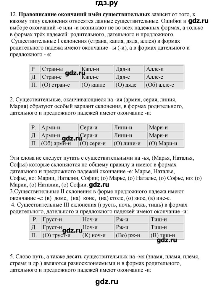 ГДЗ по русскому языку 10‐11 класс Бабайцева  Углубленный уровень повторение морфологии - 12, Решебник