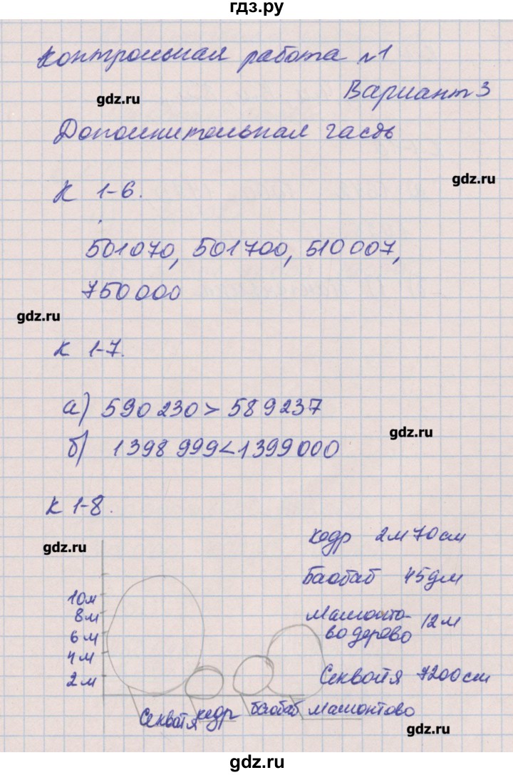 ГДЗ по математике 4 класс Нефедова контрольные и диагностические работы  страница - 9, Решебник №1