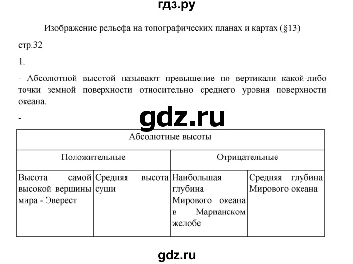 ГДЗ по географии 5 класс Летягин Дневник географа-следопыта  страница - 32, Решебник 2023