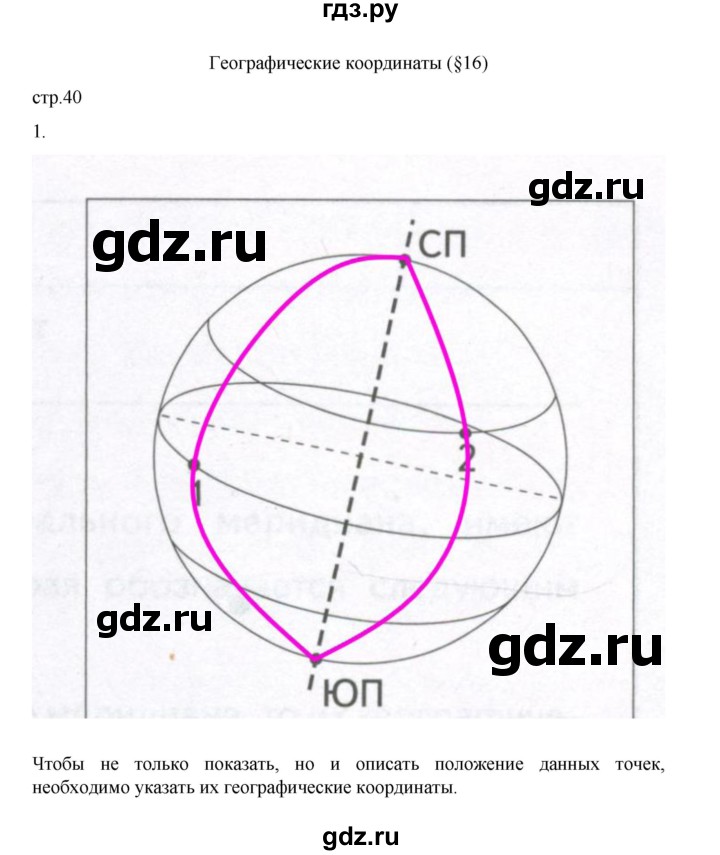 ГДЗ по географии 5 класс Летягин Дневник географа-следопыта  страница - 40, Решебник 2023