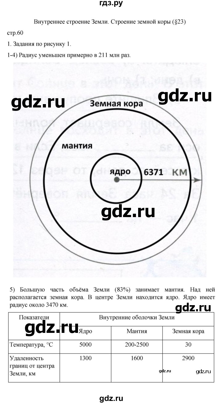 ГДЗ по географии 5 класс Летягин Дневник географа-следопыта  страница - 60, Решебник 2023