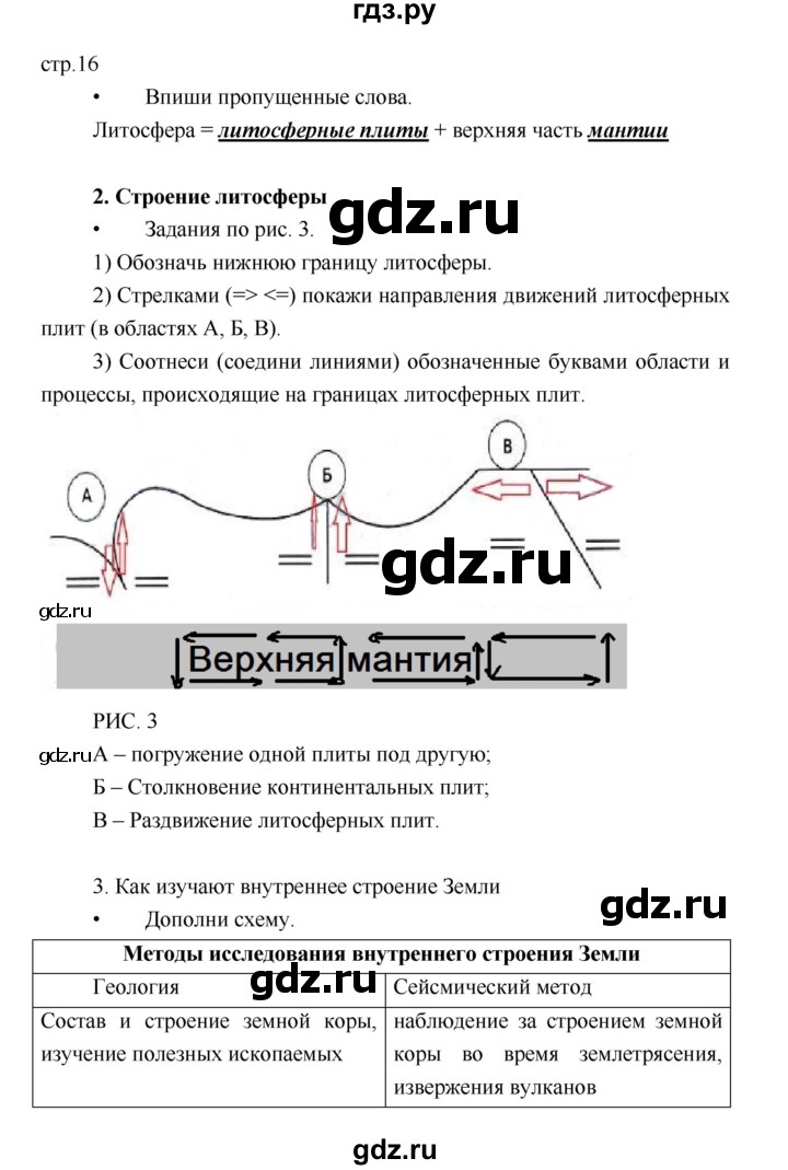 ГДЗ по географии 5 класс Летягин Дневник географа-следопыта  страница - 16, Решебник №1 2017