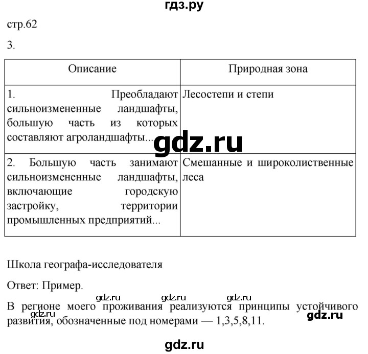 ГДЗ по географии 9 класс Таможняя рабочая тетрадь  тетрадь №1. страница - 62, Решебник 2022