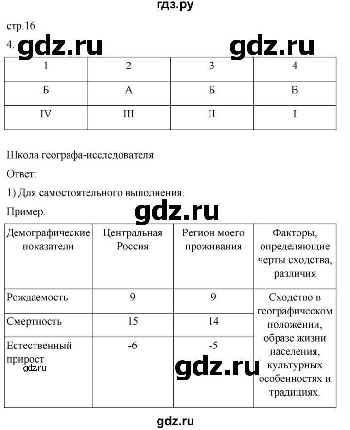 ГДЗ по географии 9 класс Таможняя рабочая тетрадь  тетрадь №2. страница - 16, Решебник 2022