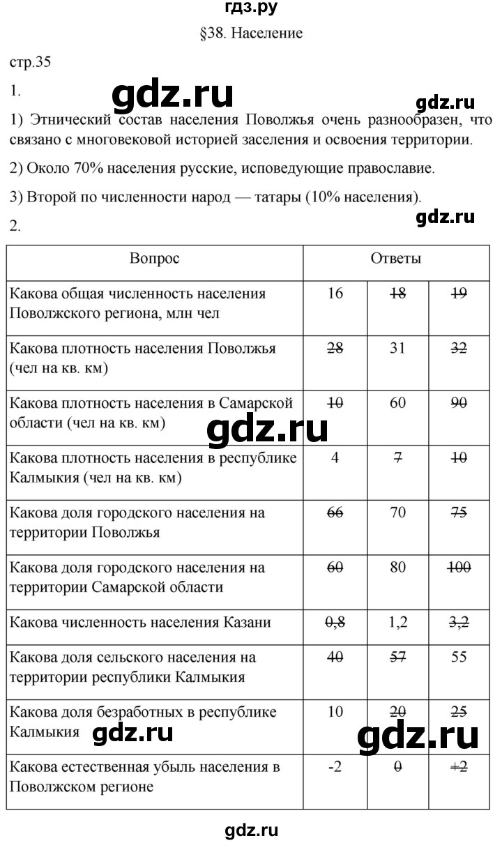 ГДЗ по географии 9 класс Таможняя рабочая тетрадь  тетрадь №2. страница - 35, Решебник 2022