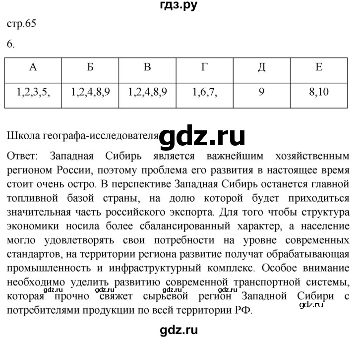 ГДЗ по географии 9 класс Таможняя рабочая тетрадь  тетрадь №2. страница - 65, Решебник 2022