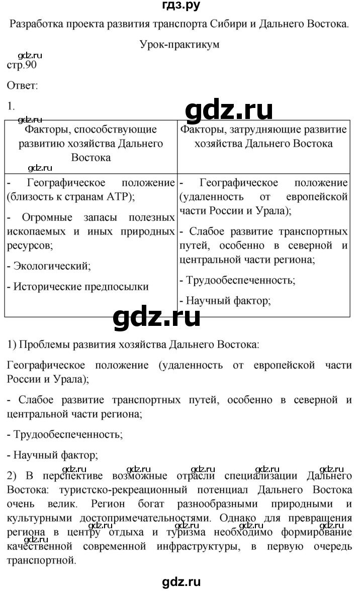 ГДЗ по географии 9 класс Таможняя рабочая тетрадь  тетрадь №2. страница - 90, Решебник 2022