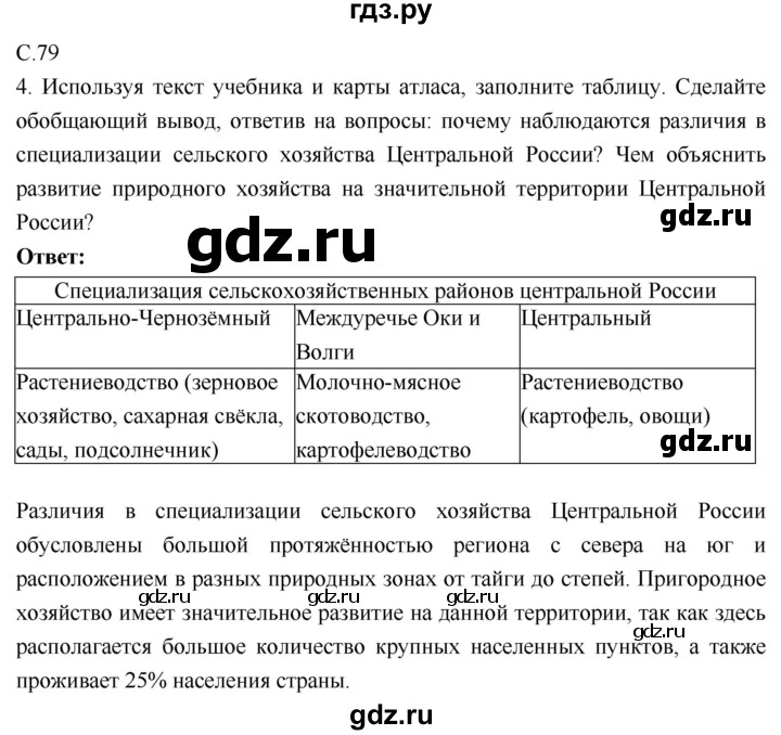 ГДЗ по географии 9 класс Таможняя рабочая тетрадь  тетрадь №1. страница - 79, Решебник 2017