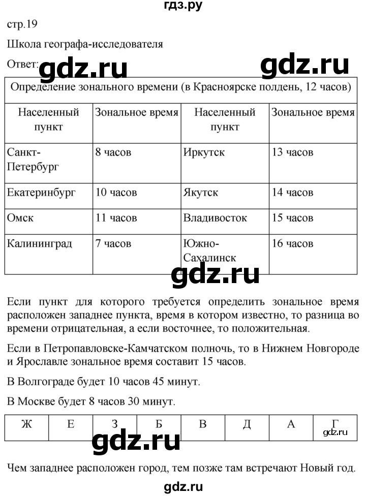 ГДЗ по географии 8 класс Пятунин рабочая тетрадь  тетрадь №1. страница - 19, Решебник 2022